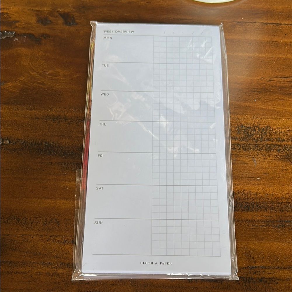 Cloth & Paper Weekly Planner Pad